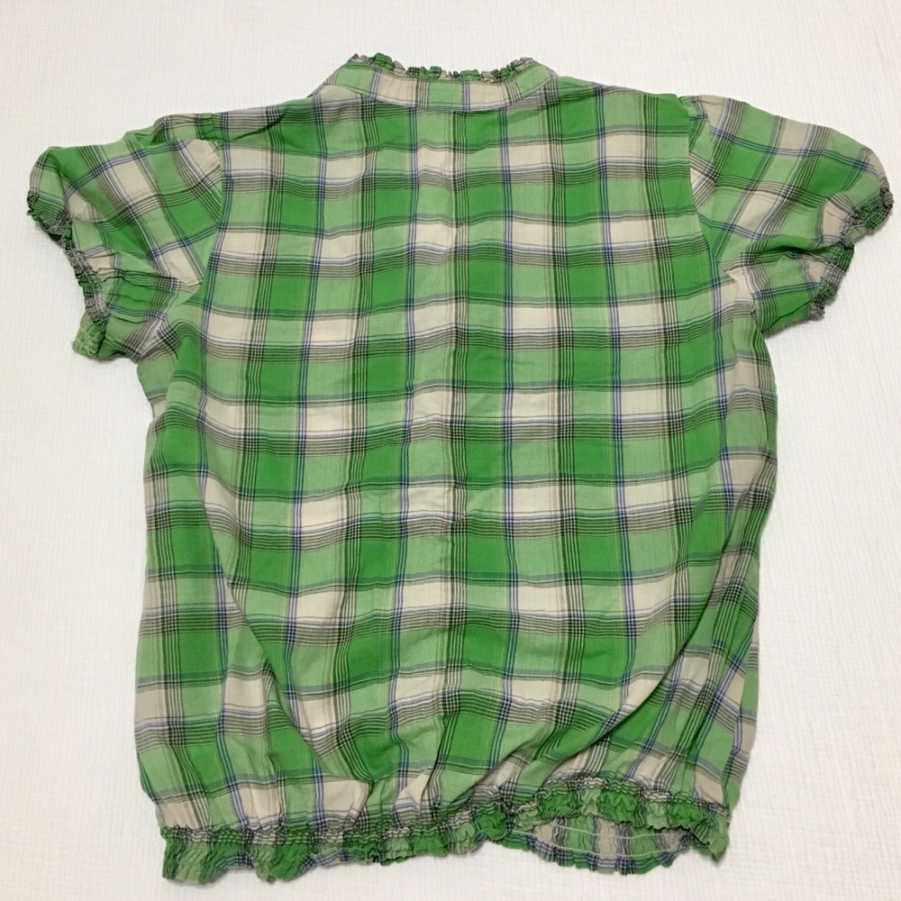 Forever 21 Green Plaid Button Down Top - image 2